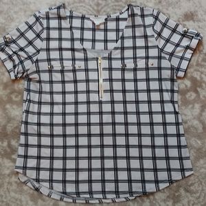 The Workshop Women's blouse with Gold Zipper, size Lrg, in PERFECT CONDITION!